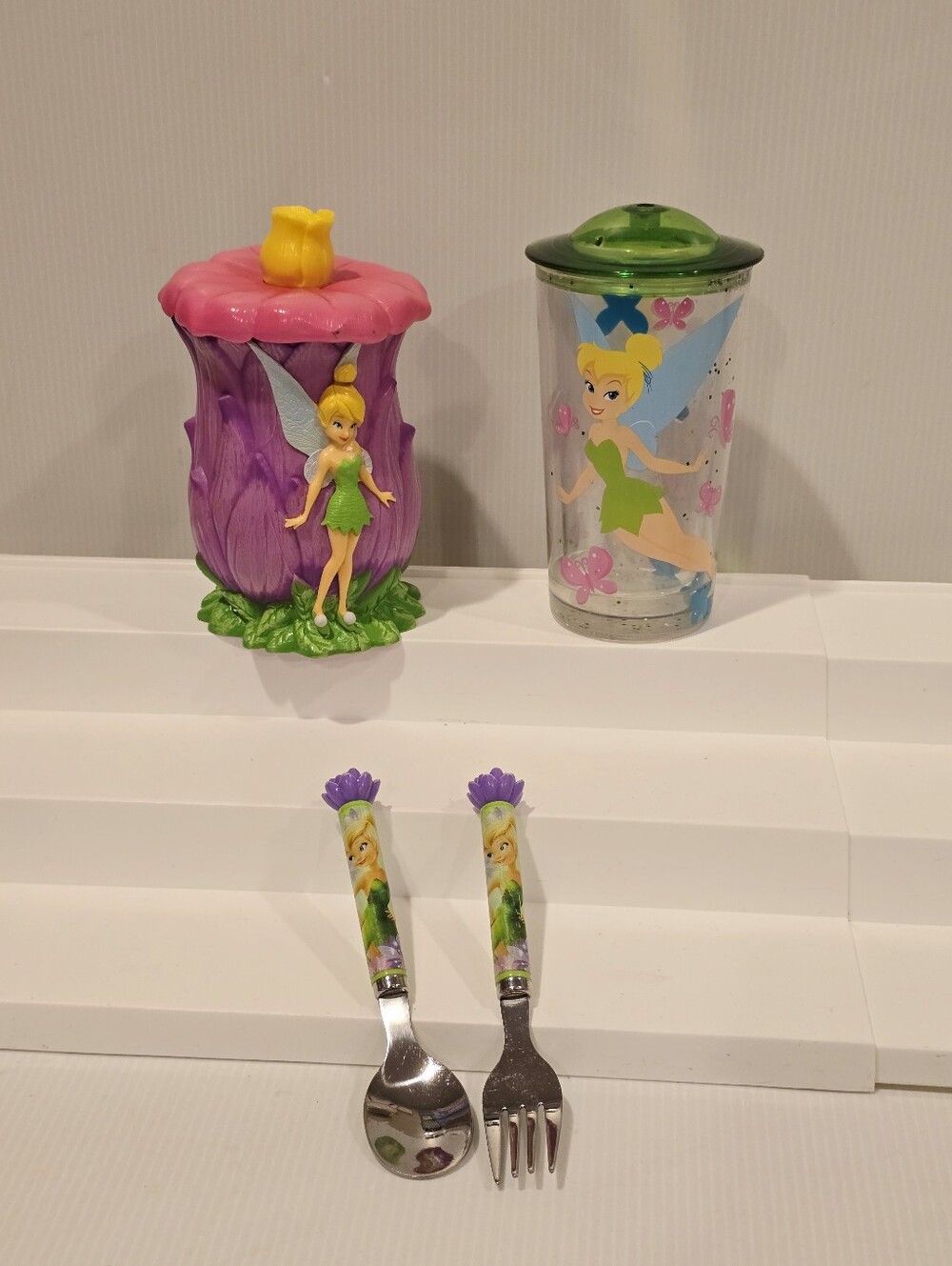Disney Tinker Bell Fairy Cup and Silverware Set